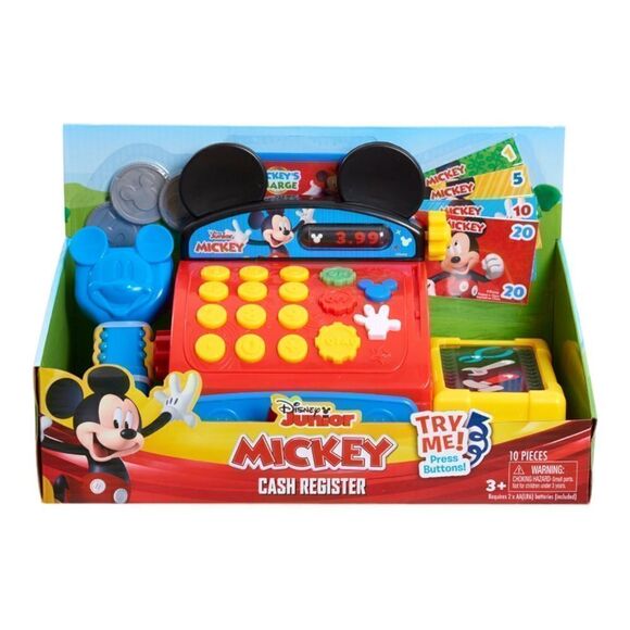 Mickey Mouse Clubhouse 10-Piece Cash Register w/ Sounds & Pretend Play Money New - Picture 1 of 8